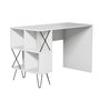 Hanah Home Mesa de Estudio con Estanterías - Blanco y Negro